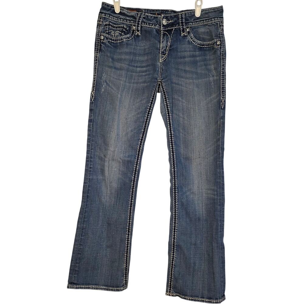 Rock Revival Blake Easy Boot Embroidered Jeans womens size 30